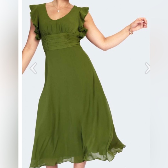 NWT Voodoo Vixen Amelia Olive Flared Gown - Picture 1 of 7